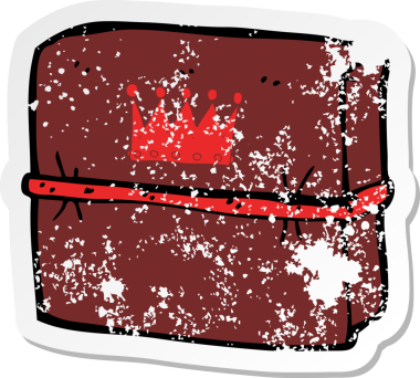 Bir insan tarafından çizilmiş kraliyet iş dosyalarının gerilimli yapıştırması.