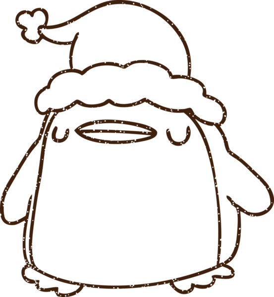 Bir insan tarafından çizilmiş Noel Pengueni Kömürü Çizimi