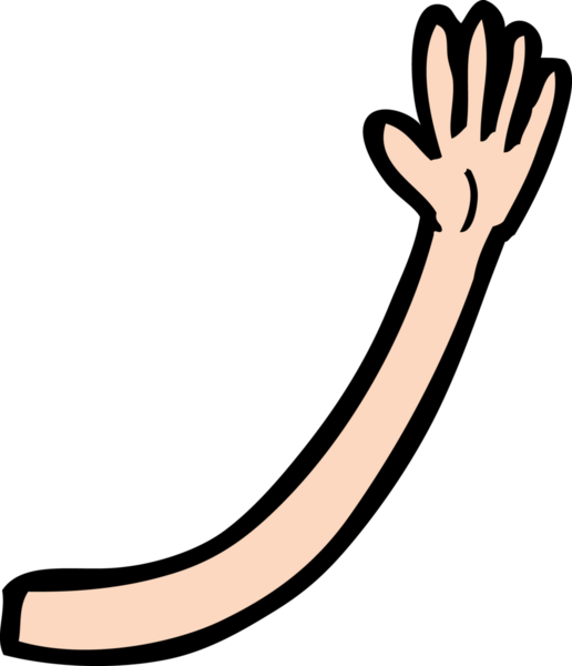 Bir insan tarafından çizilmiş çizgi film kolu