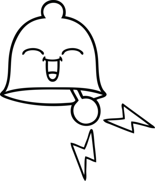 Bir insan tarafından çizilmiş zil karikatürü