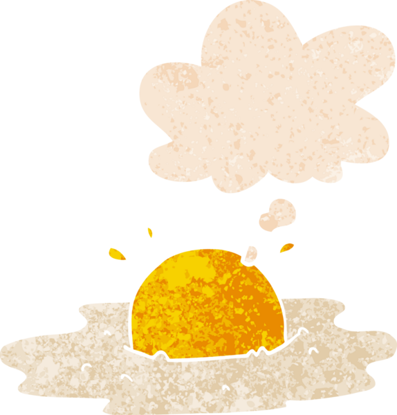 Düşünce baloncuklu çizgi film yumurta grunge sıkıntı retro dokuma bir insan tarafından çizilmiş