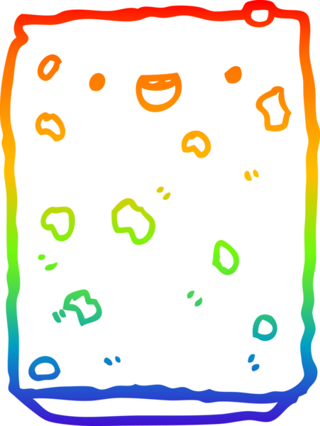 gökkuşağı gradyan çizimi bir insan tarafından çizilmiş bir çizgi film bisküvisi