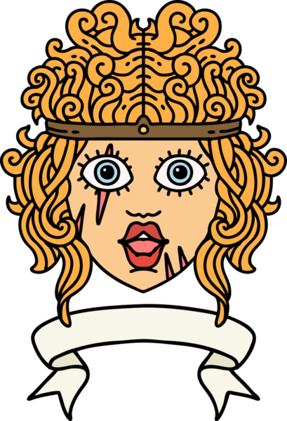 Retro Dövme Tarzı İnsan Barbar Karakteri