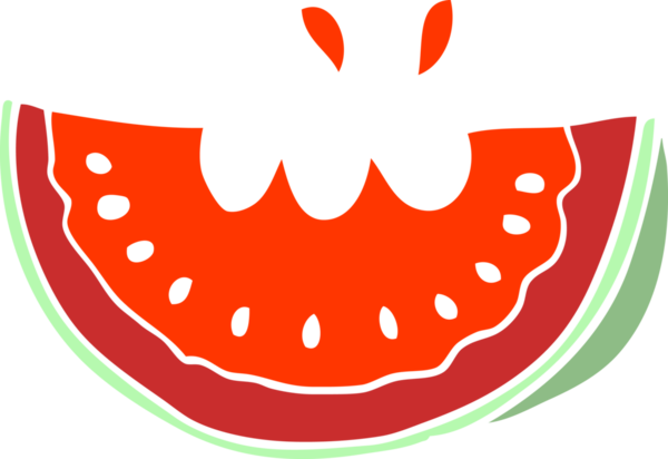 Bir insan tarafından çizilmiş karpuz karpuzu.