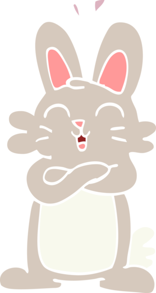 Bir insan tarafından çizilmiş şirin tavşan.