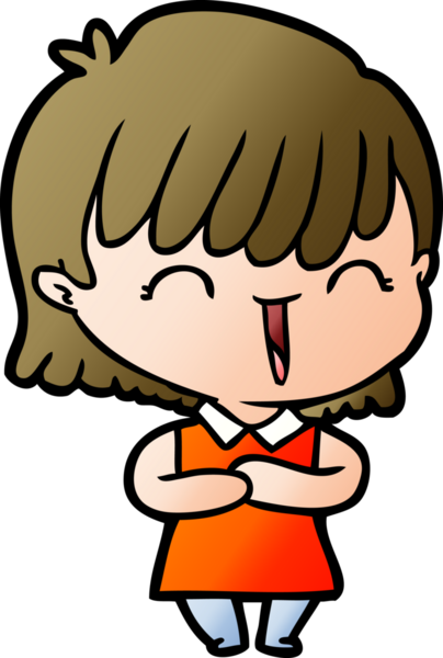 Bir insan tarafından çizilmiş karikatür kadın.