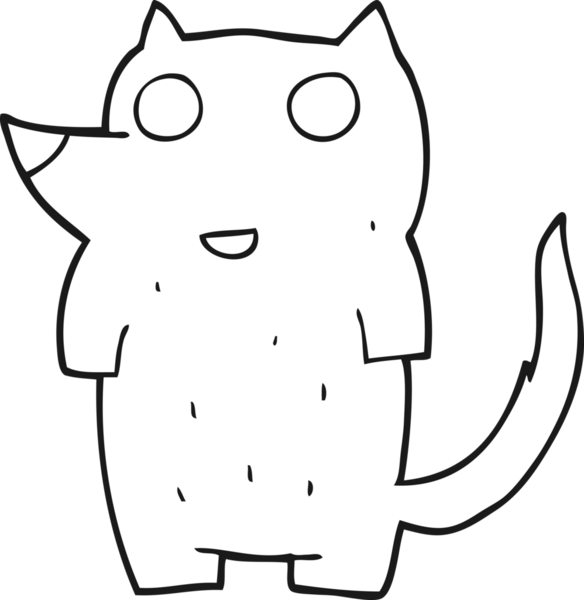 Bir insan tarafından çizilmiş siyah beyaz bir karikatür.