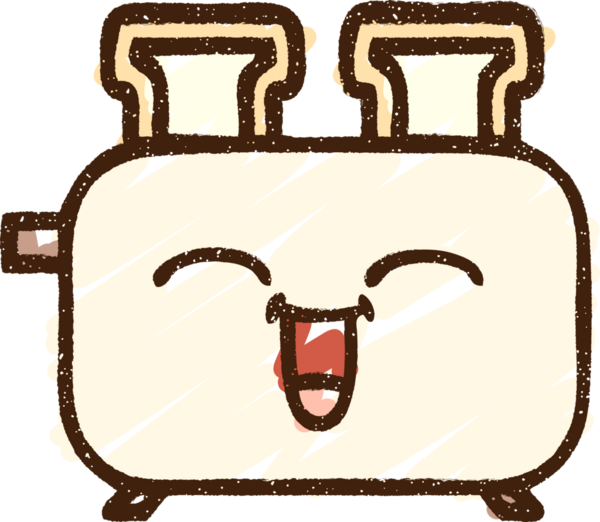 Bir insan tarafından çizilen tost makinesi tebeşiri