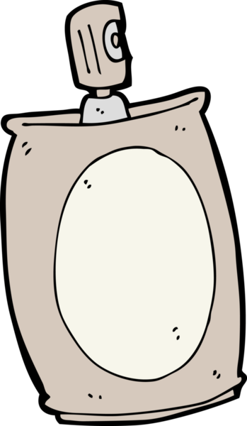 Bir insan tarafından çizilmiş çizgi film spreyi.