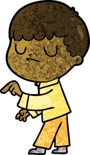 Bir insan tarafından çizilmiş huysuz çocuk çizgi filmi.