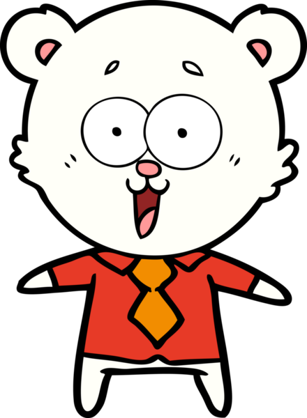 Bir insan tarafından çizilmiş kutup ayısı karikatürü