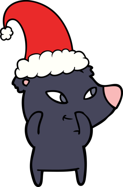 Bir insan tarafından çizilmiş çizgi film Noel Ayısı