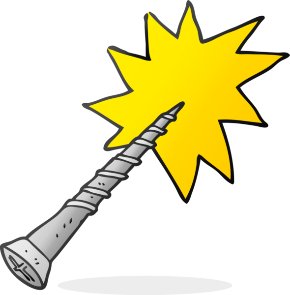 Bir insan tarafından çizilmiş serbest çizim karikatür vida