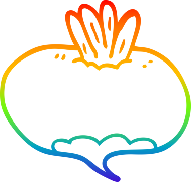 gökkuşağı gradyan çizgi çizimi bir insan tarafından çizilmiş şalgam karikatürü