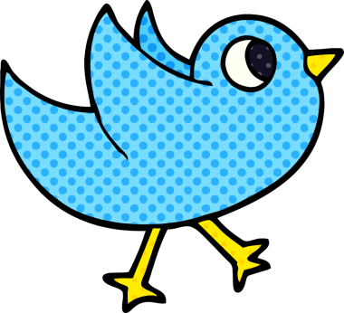 Bir insan tarafından çizilmiş kanat çırpan karalama kuşları.