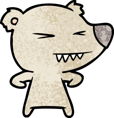 Bir insan tarafından çizilmiş bir çizgi film karakteri.