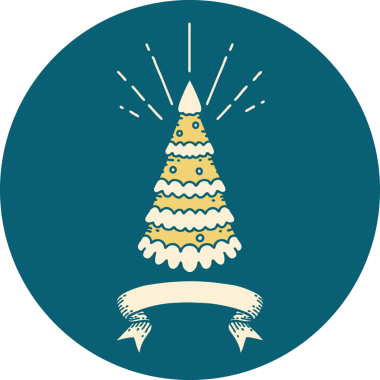 Bir insan tarafından çizilmiş çam ağacının dövmesi.