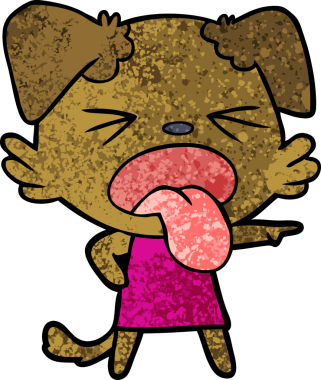 Bir insan tarafından çizilmiş iğrenç bir çizgi film.