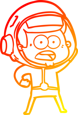 Bir insan tarafından çizilmiş bir çizgi film çizimi, astronotu şaşırttı.