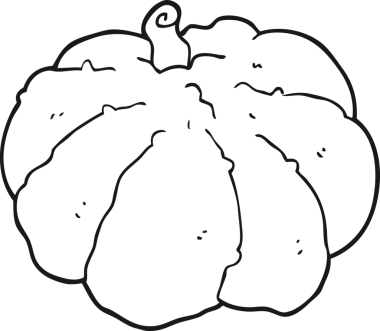 Bir insan tarafından çizilmiş çizgi film kabağı.