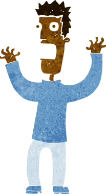 Bir insan tarafından çizilmiş karikatür.