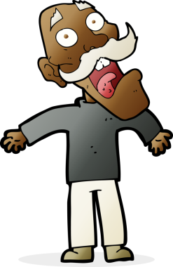 Çizgi film bir insan tarafından çizilmiş yaşlı adamı dehşete düşürdü.