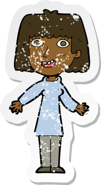 Bir insan tarafından çizilmiş mutlu bir karikatürün gerilimli yapıştırması.