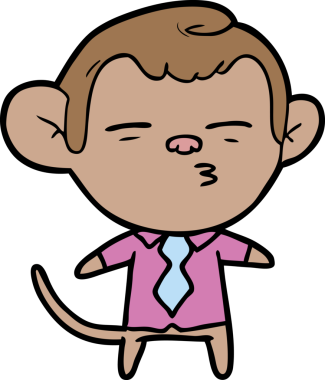 bir insan tarafından çizilmiş şüpheli maymun çizgi filmi