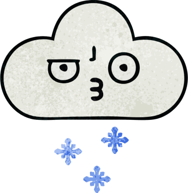 Bir insan tarafından çizilmiş bir kar bulutunun retro grunge dokusu