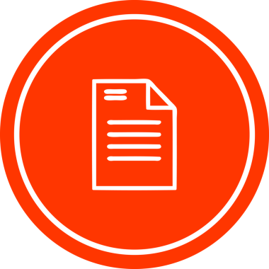 bir insan tarafından çizilmiş resmi belge dairesel simgesi