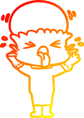 Bir insan tarafından çizilmiş garip bir uzaylı çizgi film çizimi.