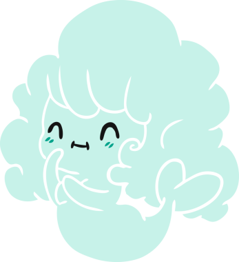 Bir insan tarafından çizilmiş güzel bir hayalet deniz kızı.