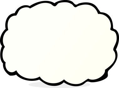 bir insan tarafından çizilmiş bulut sembolü