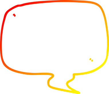 Bir insan tarafından çizilmiş bir karikatür konuşma baloncuğunun sıcak çizgi çizimi