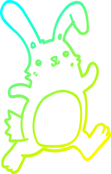 Bir insan tarafından çizilen çizgi film tavşanı çizimi.