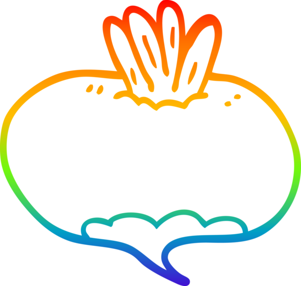 gökkuşağı gradyan çizgi çizimi bir insan tarafından çizilmiş şalgam karikatürü