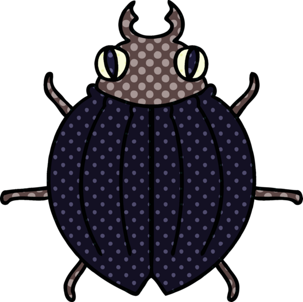 Bir insan tarafından çizilmiş çizgi roman tarzı tuhaf bir böcek.