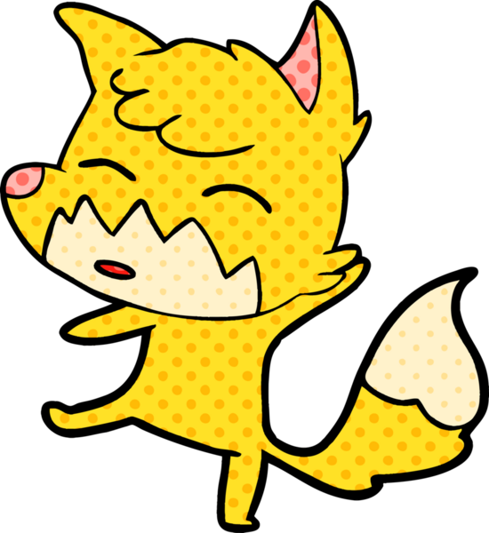 bir insan tarafından çizilmiş tilki çizgi filmi