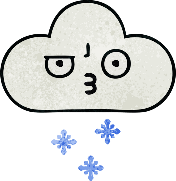 Bir insan tarafından çizilmiş bir kar bulutunun retro grunge dokusu