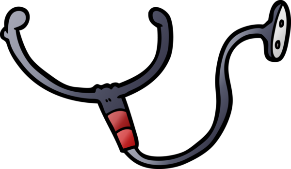 bir insan tarafından çizilmiş steteskop.