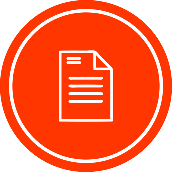 bir insan tarafından çizilmiş resmi belge dairesel simgesi