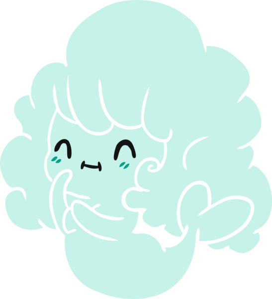 Bir insan tarafından çizilmiş güzel bir hayalet deniz kızı.