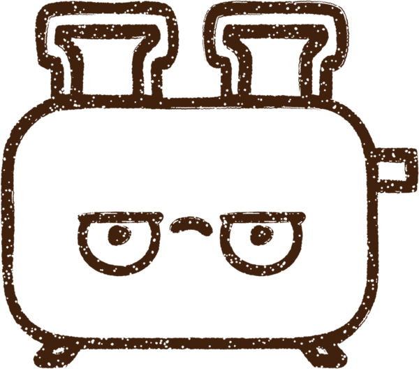 Bir insan tarafından çizilmiş tost makinesi kömürü.