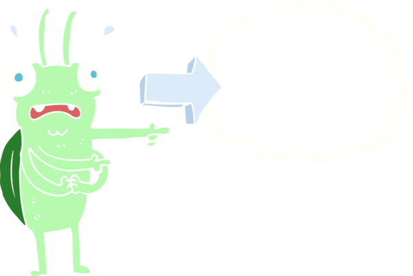 Bir insan tarafından çizilen hatanın düz renk çizimi