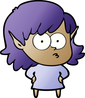 Bir insan tarafından çizilen elf kızı şok etti.