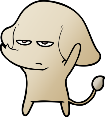 Bir insan tarafından çizilmiş kızgın bir fil.