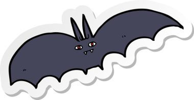 Bir insan tarafından çizilmiş bir vampir yarasanın çıkartması.