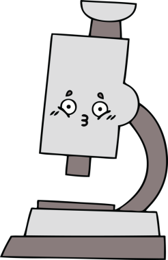 Bir insan tarafından çizilmiş güzel bir mikroskop çizimi.