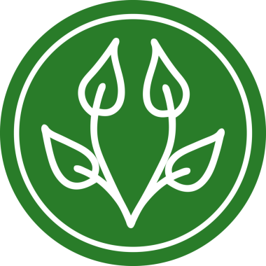 Bir insan tarafından çizilmiş doğal yaprak dairesel simgesi