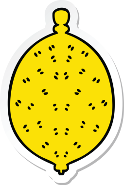 Bir insan tarafından çizilmiş tuhaf bir el çizimi limon.